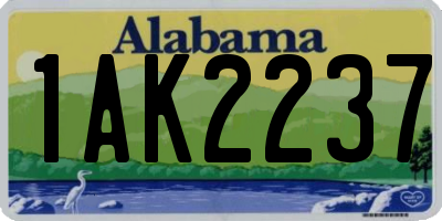 AL license plate 1AK2237