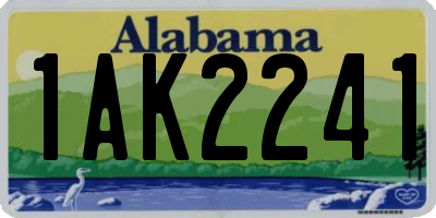 AL license plate 1AK2241