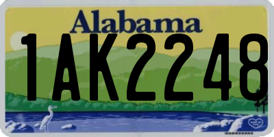 AL license plate 1AK2248