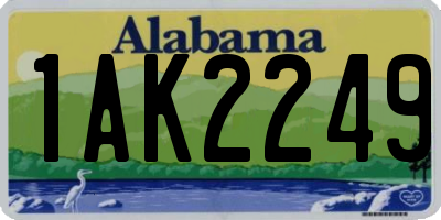 AL license plate 1AK2249