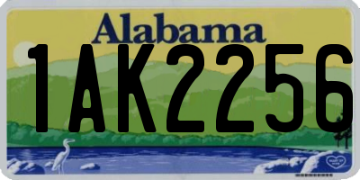 AL license plate 1AK2256