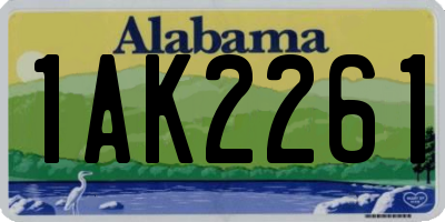 AL license plate 1AK2261