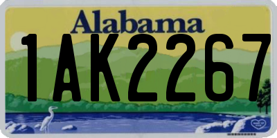 AL license plate 1AK2267