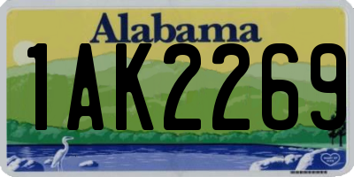 AL license plate 1AK2269