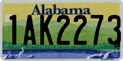 AL license plate 1AK2273
