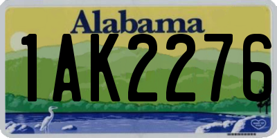 AL license plate 1AK2276