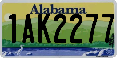 AL license plate 1AK2277