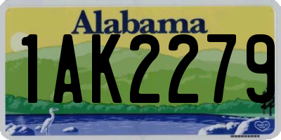 AL license plate 1AK2279