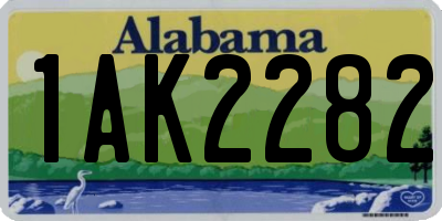 AL license plate 1AK2282