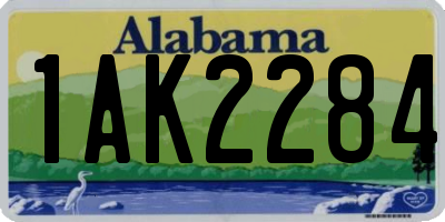 AL license plate 1AK2284