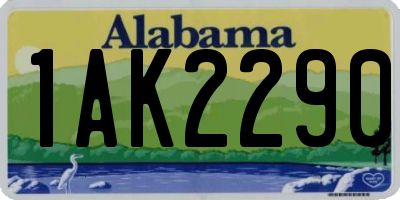 AL license plate 1AK2290