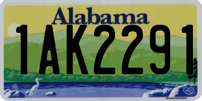 AL license plate 1AK2291
