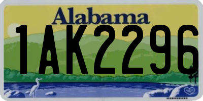 AL license plate 1AK2296