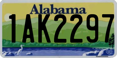 AL license plate 1AK2297
