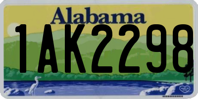 AL license plate 1AK2298