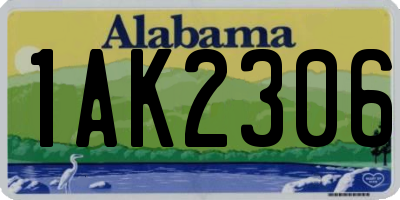 AL license plate 1AK2306