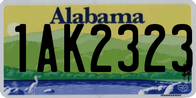 AL license plate 1AK2323
