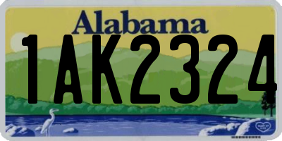 AL license plate 1AK2324