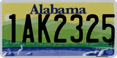 AL license plate 1AK2325