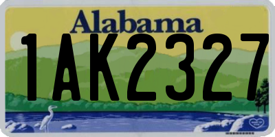 AL license plate 1AK2327