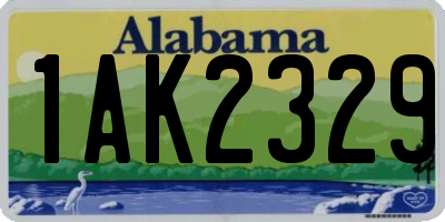 AL license plate 1AK2329
