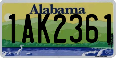 AL license plate 1AK2361