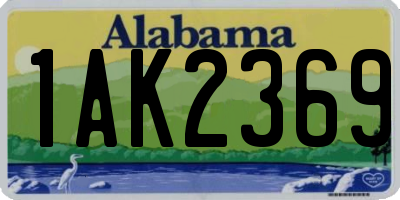 AL license plate 1AK2369