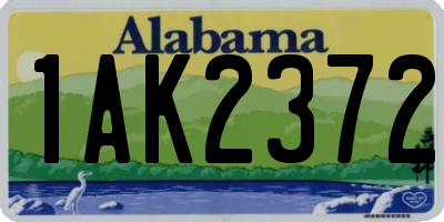 AL license plate 1AK2372