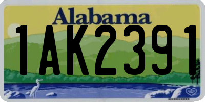 AL license plate 1AK2391