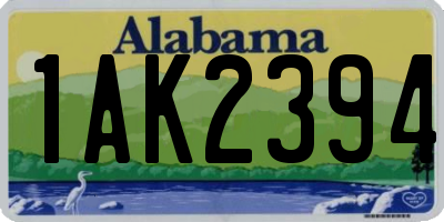 AL license plate 1AK2394