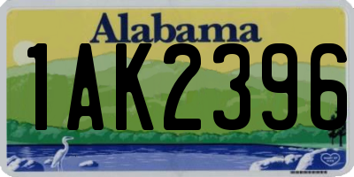 AL license plate 1AK2396