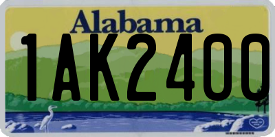 AL license plate 1AK2400