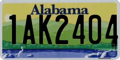 AL license plate 1AK2404