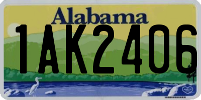 AL license plate 1AK2406