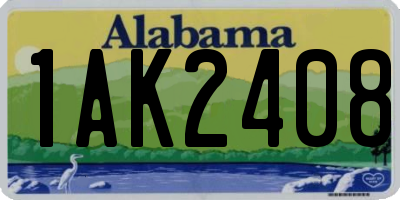 AL license plate 1AK2408
