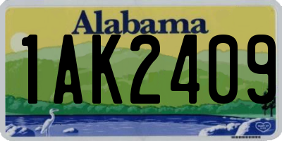 AL license plate 1AK2409