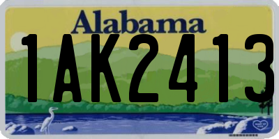AL license plate 1AK2413