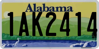 AL license plate 1AK2414