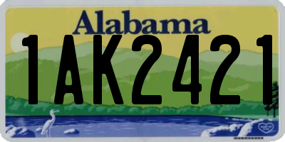 AL license plate 1AK2421