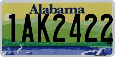 AL license plate 1AK2422