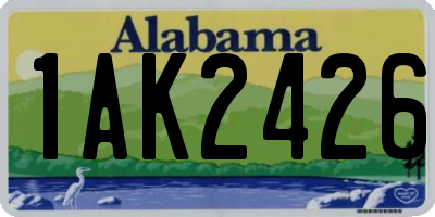 AL license plate 1AK2426