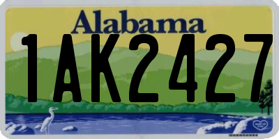AL license plate 1AK2427