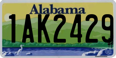 AL license plate 1AK2429
