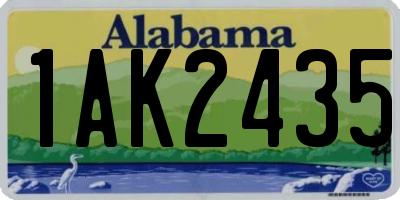 AL license plate 1AK2435