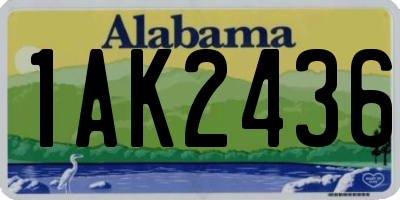AL license plate 1AK2436