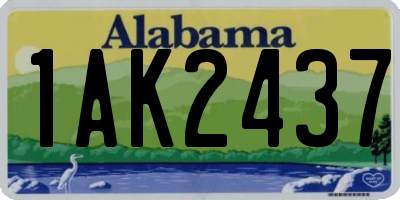 AL license plate 1AK2437