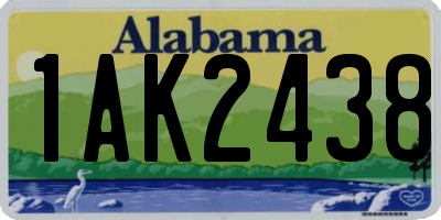 AL license plate 1AK2438