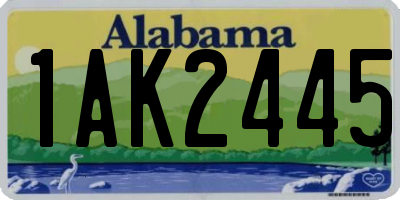 AL license plate 1AK2445