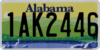 AL license plate 1AK2446