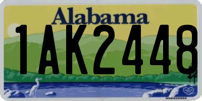 AL license plate 1AK2448